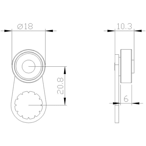 Siemens 3SE5000-0AA23 Svängarm, metallstång, kullager 1 st
