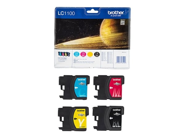 Brother LC1100VALBP, 450 sider, 325 sider, 4 stk, multipakke