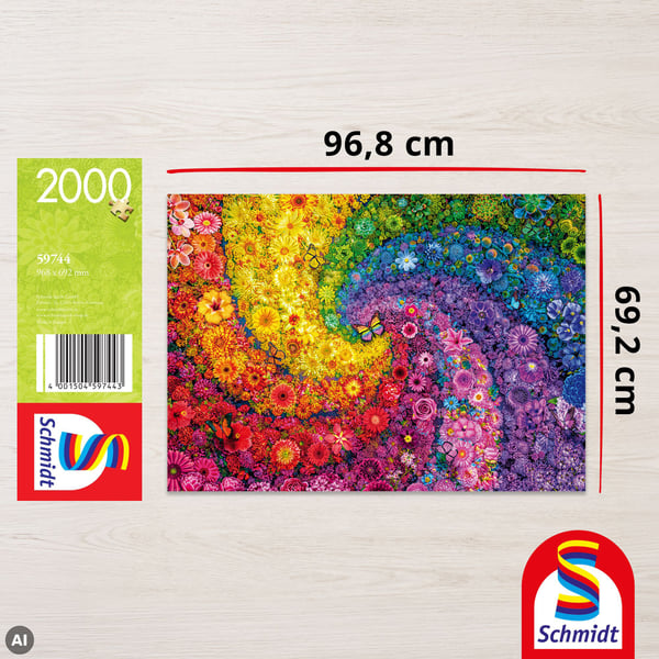 Schmidt Spiele 59744, 2000 stykker, farger og plantekasse, 12 år