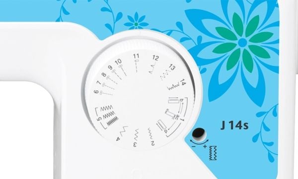 Brother J14S ompelukone, puoliautomaattinen sähkömekaaninen, valkoinen