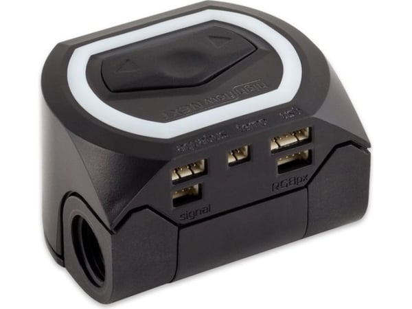 Aqua Computer high flow NEXT 53293 virtausanturi OLED 2x G1/4 RGBpx, musta