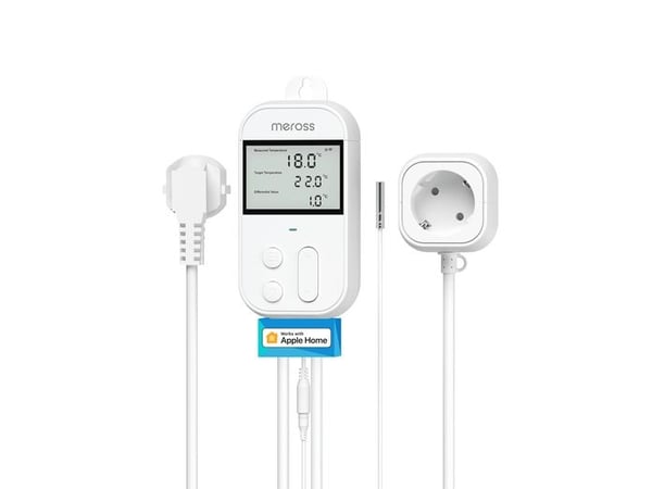 Meross MTS960HK, Digitaalinen lämpömittari, Room, Valkoinen, 0,5 °C, °C, °F, Painikkeet