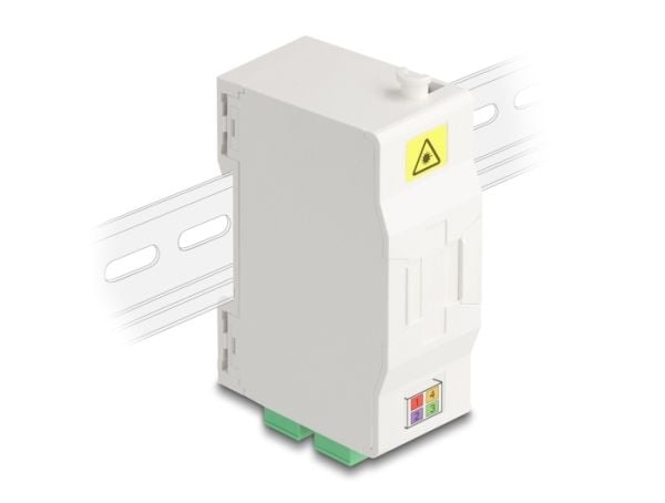 Delock fiberoptisk kopplingsbox för DIN-skena med skarvhållare och 4 x SC Simplex-koppling