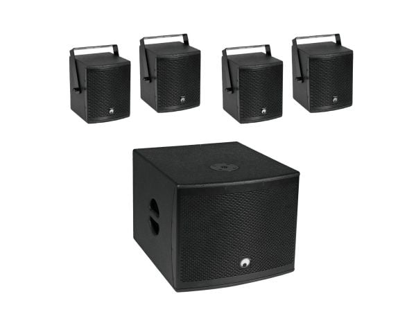 Omnitronic 20000757, Ledning & Trådløs, 130 W, 150 - 20000 Hz, 8 O, Svart