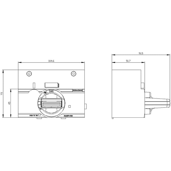 Siemens 3VA9257-0EK25 Tilbehør til strømbryter, 1 stk. (B x H x D) 105 x 75 x 95 mm, 278 g, 115 mm, 110 mm, 150 mm