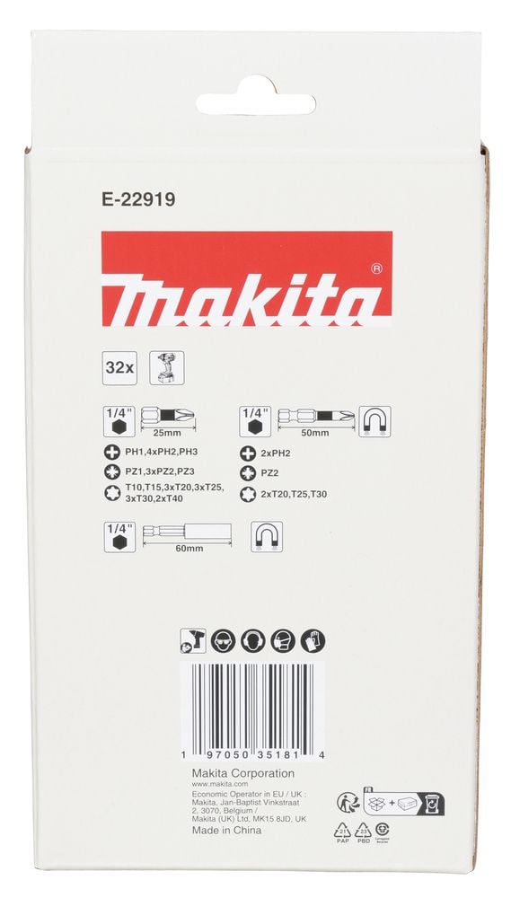 Makita E-22919, 1 stykker