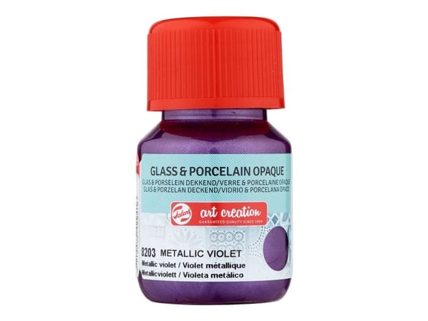 Talens Art Creation Glass & Porcelain Opaque Bottle Metallic Violet 8203 Talens Art Creation Glass & Porcelain Opaque Bottle Metallic Violet 8203