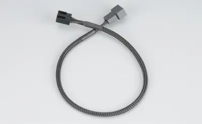 Akasa PWM fan extension cable, 0,3 m, 4-pin PWM, 4-pin PWM, Nikkeli, Musta, 80 mm
