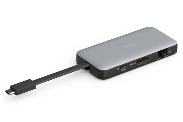 DIGITUS Travel - Dokkingstasjon - USB-C 3.2 Gen 1 - HDMI - 1GbE