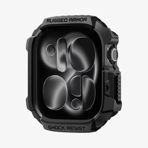 Spigen Rugged Armor 2, Ask, Smartwatch, Svart, Apple, Apple Watch 10/11 (42mm), Termoplastisk polyuretan (TPU)
