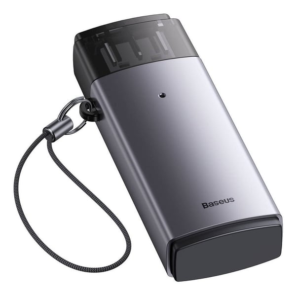 Baseus Lite -sarjan SD/TF-muistikortinlukija, USB (harmaa)