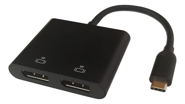 DELTACO - Linjedelare för video - 2x 4K60Hz - 2 x DisplayPort - skrivbordsmodell