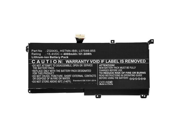 CoreParts - Batteri til bærbar PC (tilsvarer: HP HSTNN-IB8I, HP L07046-855, HP L07352-1C1, HP ZG04XL) - 15.4 V - litiumion - 4000 mAh - 61.6 Wh - s...