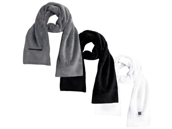 Glovii GA1W, Oppvarmet skjerf, Skigåing, Snowboarding, Unisex, Hvit, Alle (tider), uni