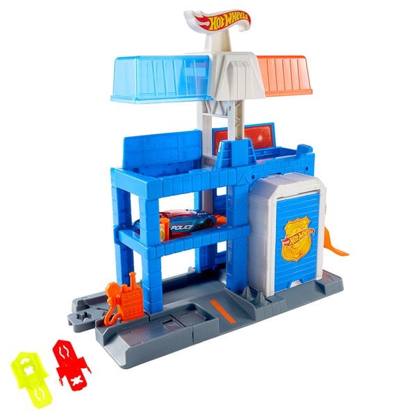 Hot Wheels City Downtown Police Station lekset JHL74, 1:64 polisbil