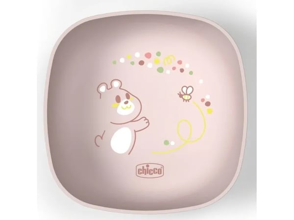 CHICCO-16000115-SKÅL MED LOCK ROSA 6M+