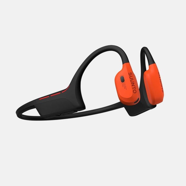 Suunto Wing 2 - Hörlurar med mikrofon - öppet öra - montering bakom nacken - Bluetooth - trådlös - korallröd