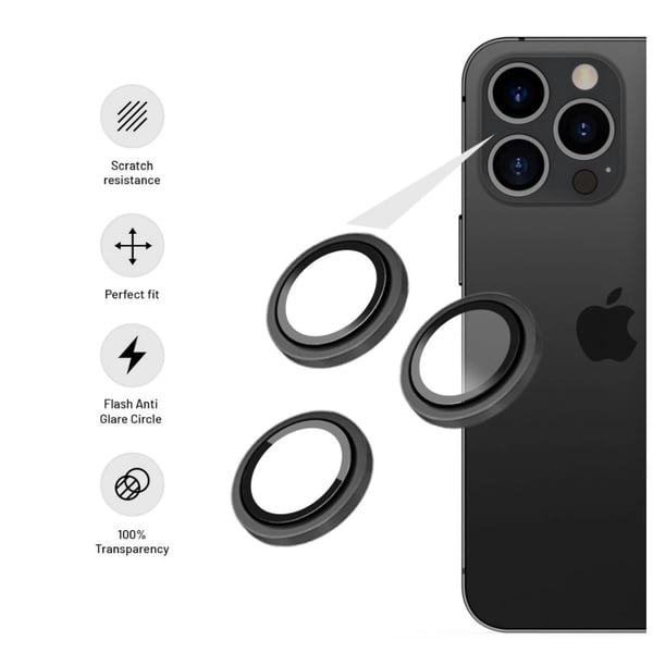 FIXED FIXGC2-930-GR, Apple, iPhone 14 Pro/14 Pro Max, Naarmuuntumisenkestävä, Likaa hylkivä, Läpinäkyvä, Harmaa, 3 kpl