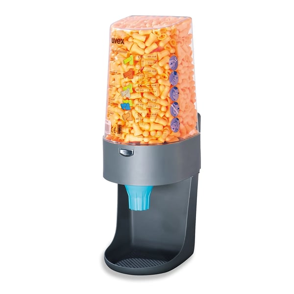 uvex - Ørepluggholder - for 600 pairs of earplugs - gray,sky blue,clear
