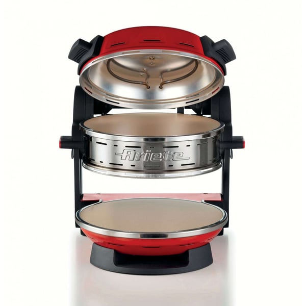 Ariete 0927/00, 2 pizza(er), Rød, 32 cm, 400 °C, Stein, 2300 W