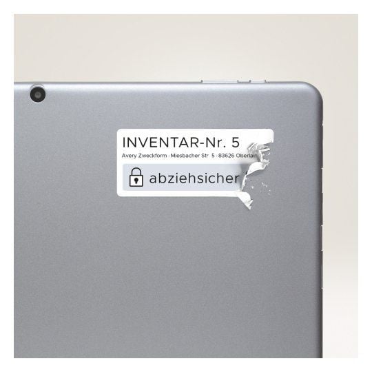 Avery NoPeel Labels L6145 - Polymer - hvit - 25.4 x 45.7 mm 800 etikett(er) (20 ark x 40) merkelapper
