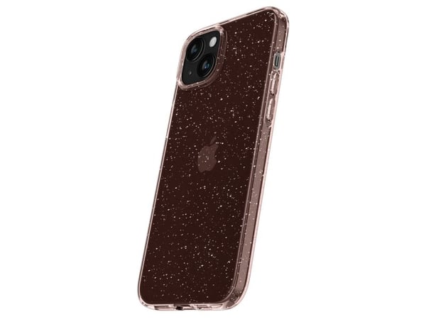 Spigen Liquid Crystal Glitter – Bakdeksel til mobiltelefon – termoplastisk polyuretan (TPU) – rosenkvarts – til Apple iPhone 15 Plus