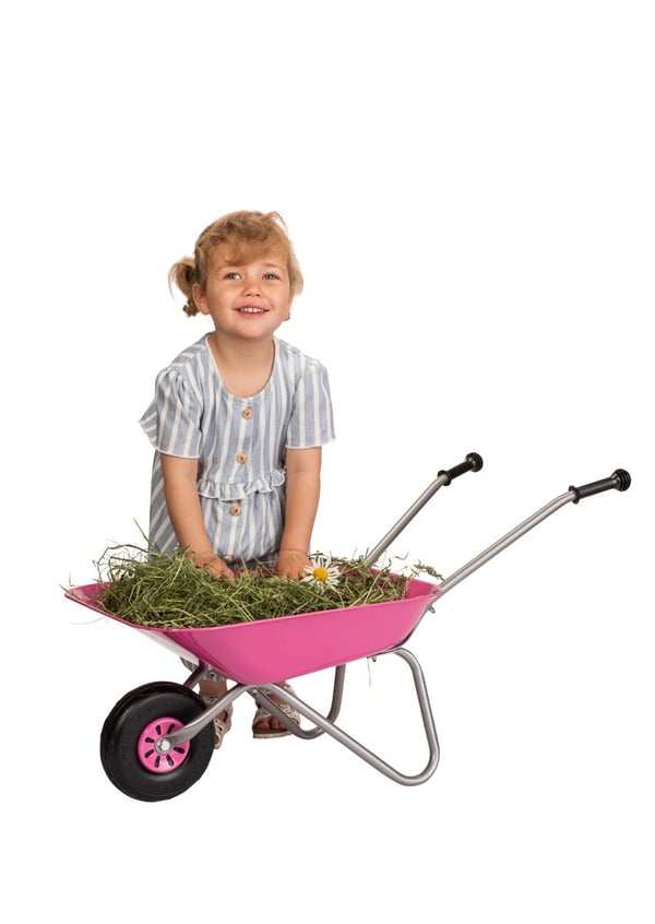 Rolly Toys 274802 metallinen kottikärry, pinkki