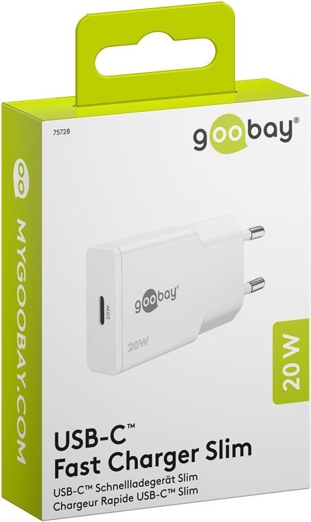 Goobay Slim, Innendørs, AC, 12 V, Hvit