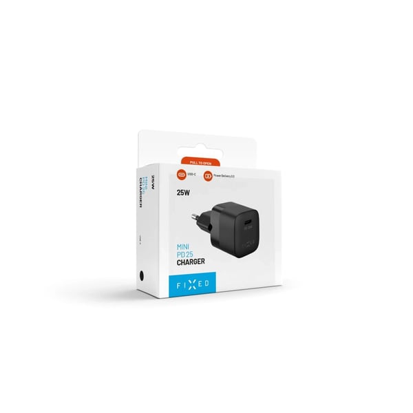 FIXED - Strömadapter - 25 Watt - 3 A - PD 3.0 (USB-C) - svart