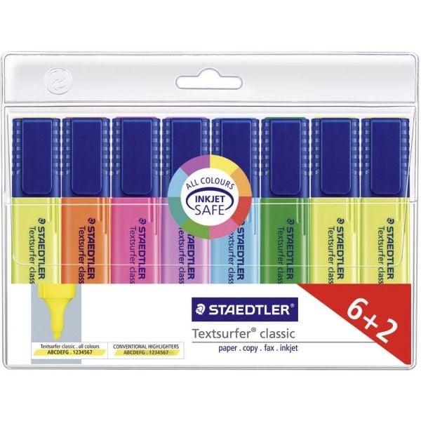 Markeringspennor Staedtler Textsurfer Classic 364 ass. färger (8 st.)