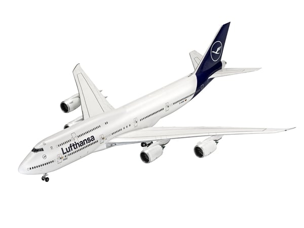 Revell Boeing 747-8 Lufthansa "New Livery", Flygplan, 13 År, Blå, Vit, Luftfarkostmodell, Ej för barn under 36 månader, 476 mm