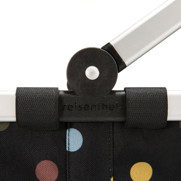 Reisenthel Carrybag shoppingkorg 22 L, svart med flerfärgade prickar