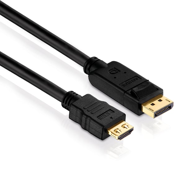 Purelink PureInstall PI5100 - Adapterkabel - DisplayPort hann til HDMI hann - 5 m - trippel beskyttelse - svart - rund