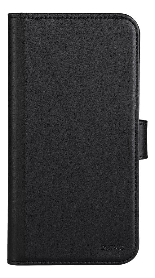 DELTACO - Lommebok for mobiltelefon - gummiert - svart - for Apple iPhone 14 Plus