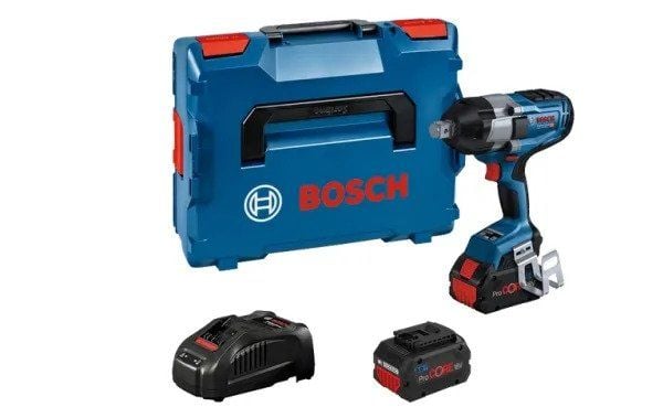 Bosch GDS 18V-1050 H, Slagtrekker, Pistolhåndtak, 3/4", Sort, Blå, Hengekrok, 1750 RPM