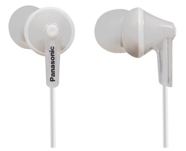 Panasonic RP-HJE125E-W - Ergofit - hörlurar - inuti örat - kabelansluten - 3,5 mm kontakt - vit