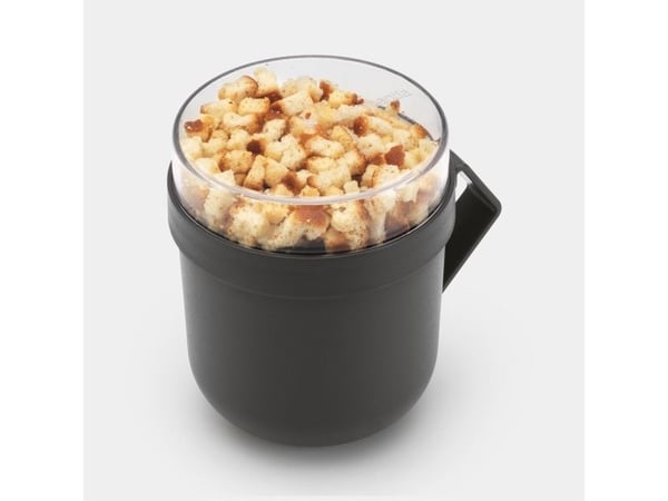 Brabantia Make & Take, Muki, Pyöreä, 0,6 L, Harmaa, Läpinäkyvä, Muovi, 130 mm