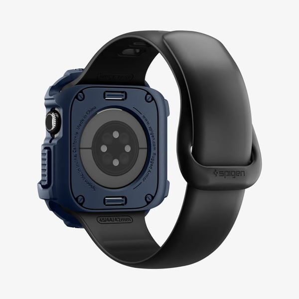 Spigen Rugged Armor 2, Ask, Smartwatch, Marinblå, Apple, Apple Watch 10/11 (42mm), Termoplastisk polyuretan (TPU)