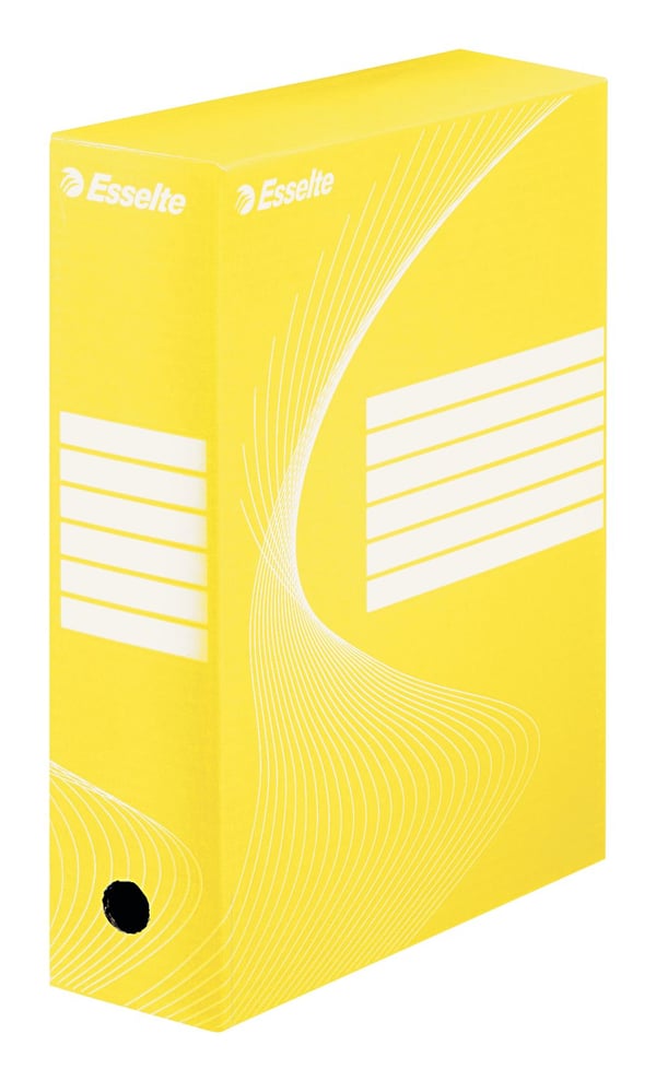 Esselte Vivida - Boxfil - ryggbredd: 100 mm - för A4 (210 x 297 mm), Folio (216 x 330 mm) - gul