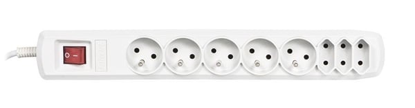 Activejet APN-8G/3M-GR, 3 m, inomhus, Typ C, Typ E, Typ E, Plast, Grå