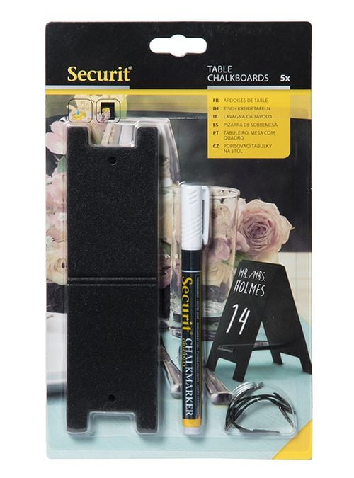 Securit® dobbeltsidet mini SANDWICH skilt, sort