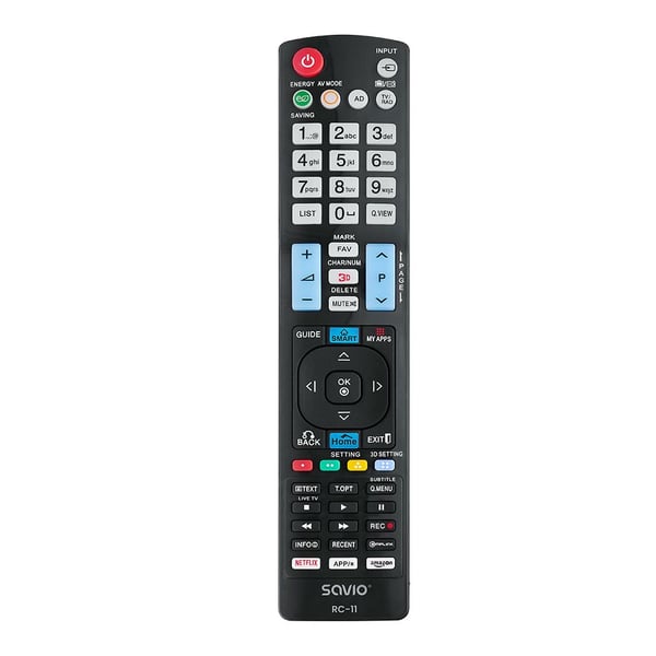 SAVIO RC-11 - Universal fjernkontroll - infrarød - svart