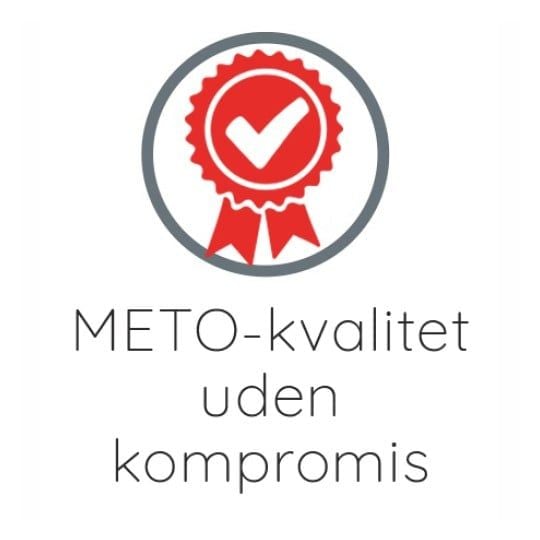 Prisetikett METO 26x12mm neonröd, permanent - (12 rullar x 1 000 st.)