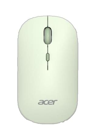 Acer AMR130 - Mus - ergonomisk - optisk LED - 4 knappar - trådlös - 2.4 GHz, Bluetooth 5.2 - trådlös USB-mottagare - grön