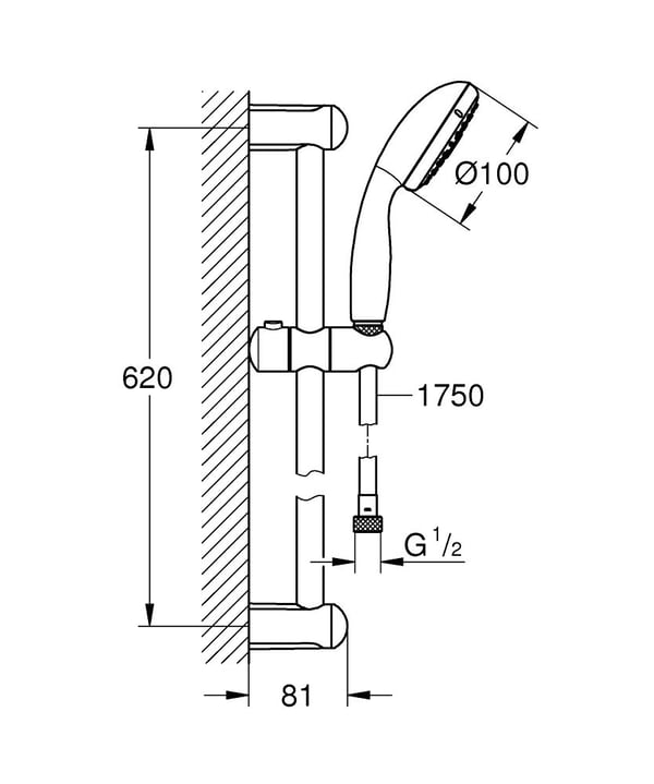 GROHE Tempesta 100, 1 kpl