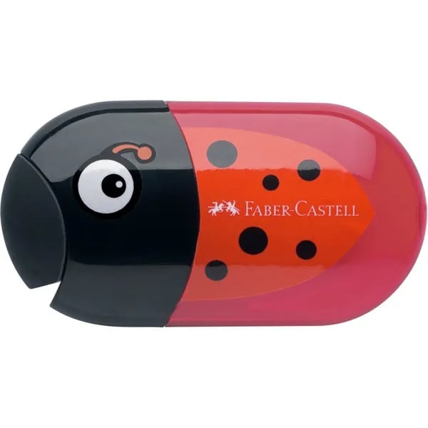 Faber-Castell 183526, Manuell blyantspisser, Svart, Rød, 1 stykker