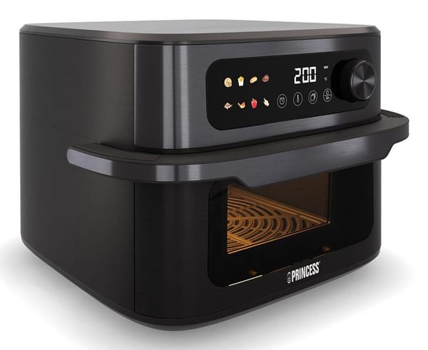 Princess 182480, Varmluftsfritös, 10 l, 200 ° C, Single, Svart, Röra
