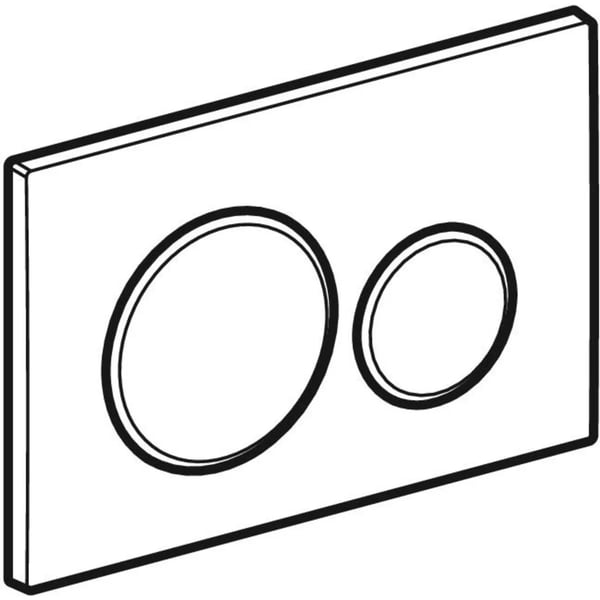 Geberit Sigma20 kontrollplatta, svart/blank