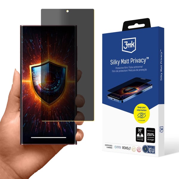 3MK 5903108572057, Samsung, Galaxy S22 Ultra 5G, Naarmuuntumisenkestävä, Iskunkestävä, Läpinäkyvä, Musta, 1 kpl