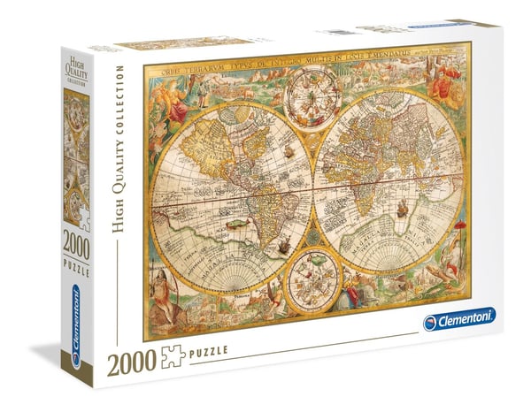 Clementoni puslespill HQC Ancient Map, 2000 brikker
